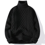 Men's Turtleneck Sweaters Pullover Solid Color Knitted Sweater Casual Pullovers Autumn Winter Warm Knitwear MartLion   