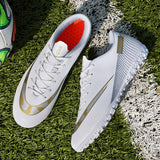 Men's Soccer Shoes Kids Football Ankle Boots Children Leather Soccer Training Sneakers Outdoor Cleats Mart Lion   