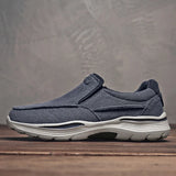 Men's casual shoes Summer canvas Slip-on breathable casual outdoor large walking sneakers MartLion   