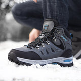Super Warm Winter Hiking Shoes With Fur Waterproof Outdoor Hiking Boots Man Sneakers Antiskid Trekking Shoes MartLion   