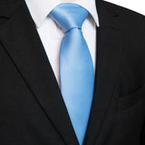 Classic 8cm ties Men's Solid Color Necktie pink Red yellow Satin Ties Wedding Party Tie Gift MartLion 001  
