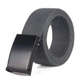 Military Men's Belt Army Belts Adjustable Belt Outdoor Travel Tactical Waist Belt with Plastic Buckle for Pants 120cm MartLion S4-Dark Grey 116cm 120cm 