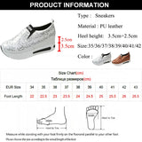 Leopard Print Loafers Shoes Women Spring Slip-On Hidden Heels Sneakers Pu Leather Chunky Platform Sports Ladies MartLion   