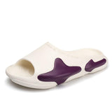 Men's Slippers Summer Breathable Beach Leisure Shoes Slip On Sandals Lightweight Soft Unisex Sneakers Zapatillas Mart Lion 2-Purple 7.5 