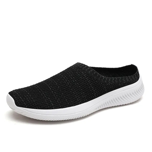 Unisex Casual Mesh Shoes Lightweight Walking Summer Slippers Breathable Men's Shoes Non-slip Slippers MartLion black 36 