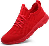 Woman Shoes Lac-up Men's Casual Lightweight Tenis Walking Solid Sneakers Breathable masculino Zapatillas Hombre Mart Lion Red 37 