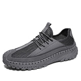 Outdoor Anti-slip Hiking Shoes Casual Mesh Shoes Men's Lightweight Running Breathable Sneakers MartLion GRAY 38 