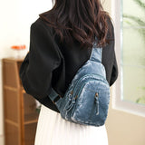 Women Chest Bags Multiple Pockets Messenger Designer Soft PU Leather Shoulder Crossbody Mart Lion   