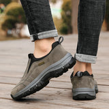Men's Walking Shoes Outdoor Sports Casual Sneakers Winter Warm Non-slip Flat Suede Loafers MartLion   