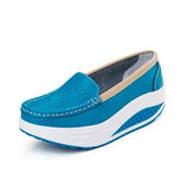 Women's shoes summer shake out Single The nurse's white and platform Breathable hollow MartLion 8102  blue 36 