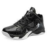 Boys Basketball Shoes Kids Sneakers Breathable Men's Sneakers High-top Basket Trainer Mart Lion Black White 7129 38 China