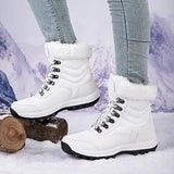 Women Snow Boots Female Winter Casual Shoes Outdoor Youth Mid-Calf Boots Waterproof Plush Ladies Cotton-padded Shoes MartLion   