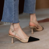High Heels Summer Buckle Pointed Heel Sandals Women Comfort Simplicity Stilettos Sandalias De Mujer MartLion   