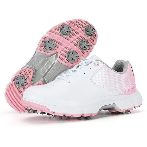  Waterproof Golf Shoes Women Outdoor Spikes Golf Sneakers Ladies Sport Golfing Athletic MartLion - Mart Lion