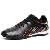Men's Soccer Shoes Non-Slip Turf Soccer Cleats FG Training Football Sneakers Boots MartLion Black-X2305-S EU 35 CHINA