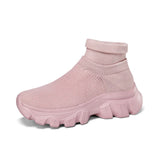 Casual Ankle Socks Shoes Lightweight Mesh Men's Anti-slip Sneakers Loafers Trendy Footwear MartLion 272-Pink 35 