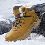 Winter Men Boots Warm  Outdoor Men's Snow Boots Non-slip Men Cotton Boots Lightweight Waterproof Working Ankle Boots MartLion   