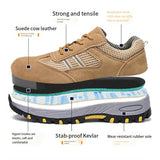 Mens Safety Boots Lightweight Anti-Smash Anti Piercing Steel Toe Work Shoes Summer Construction Site Indestructible Sneakers MartLion