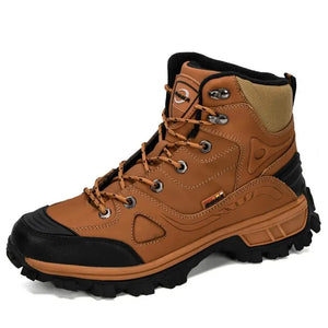 Leather Hiking Shoes Men's Winter Outdoor Sport Trekking Mountain Athletic MartLion 41 Light brown 