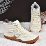 Winter Boots For Men Snow Outdoor  Warm Fur Casual Sneakers Boots Shoes MartLion Ivory 37 