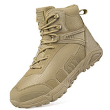 Fujeak Men's Tactical Boots Outdoor Motorcycle Shoes Winter Combat Ankle Work Safety Special Force Mart Lion khaki 39 