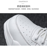 Fujeak Men's High Top Leather Sneakers Trend Casual Shoes Outdoor Non-slip Breathable Mart Lion   
