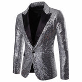 Gold Shiny Men's Jackets Sequins Stylish Dj Club Graduation Solid Suit Stage Party Wedding Outwear Clothes blazers MartLion