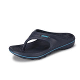 Summer Flip Flops EVA Non-slip Slippers Men's Home Bathroom  Slippers Shoes MartLion Blue 7 