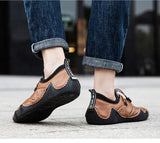 Leather Casual Shoes Men Sneakers Flat  Men  Shoes  Footwear MartLion   