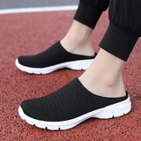 Men's Summer Mesh Casual Shoes Breathable Half-pack Slippers Women Flat Walking Outdoor Luxury Sandals MartLion   