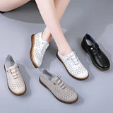 Women Sneakers Casual Shoes Leather Lightweight Designer Loafers Breathable Slip on Flat MartLion   