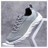 Men's Casual Shoes Light Sports Four Seasons Outdoor Breathable Mesh Sports Grey Running Tennis MartLion   
