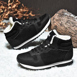 Men Boots Waterproof Winter Boots Men  Warm Snow Boots Plush Women Footwear Leather Shoes MartLion black 36 