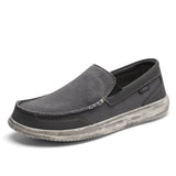 Summer Men's Canvas Boat Shoes Outdoor Lightweight Convertible Slip-On Loafer Casual Beach MartLion GRAY 40 