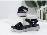 Casual Open-toe Women Sandals Non-slip Solid Color Hook Loop Platform Summer Beach Shoes MartLion   