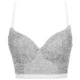 Women Bra Rhinestone Corset Party Clothes Lady Push Up Bra Woman Tops Clothing Gothic Shaper Vintage Bra Underwear MartLion   