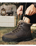 Winter Cotton Shoes Casual Boots Warm plush Snow Waterproof Non slip Hiking Shoes Men's Desert Combat MartLion   