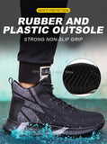 Man Safety Boots High top Safety Shoes Men Women Steel Toe Work Shoes Men Anti-smash Indestructible Construction Boots Winter MartLion