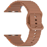 Watch 10 46mm 42mm Silicone Strap Colorful Sport Wristband10 9 8 7 6 45mm 42/44/40mm 38mm Watchband MartLion Brown Series 10 42mm 