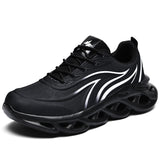 Running Shoes Man's Lightweight Breathable Summer Sneakers Non-slip Wear-resistant Sports Mart Lion black white 39 