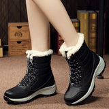 Women Boots Lightweight Ankle Platform Shoes Heels Winter Mujer Keep Warm Snow Winter Shoes MartLion   
