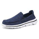 Lightweight Non-slip Walking Sneakers Warm Cotton Shoes Men's Classic Canvas Loafers Breathable Casual MartLion Blue 39 