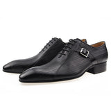 Made Luxury Men's Shoes Wedding Genuine Brock Lace Up Leather Sapato Dress Office Printing Latest MartLion   