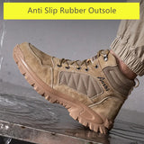 high top safety shoes men's anti puncture boots steel toe sneakers work shoes winter boots MartLion   