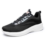 Running Shoes Men's Summer Mesh Sneakers Outdoor Breathable Gym Athletic Jogging Travel Casual Sneakers Mart Lion 1133black white 6.5 