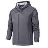 Jacket Men Windproof  Military Windbreaker Hooded Casual Coat Male Clothing Windproof Hiking Outwear MartLion GRAY 4XL 