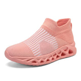 Blue Running Shoes for Men Women Summer Breathable Socks Shoes MartLion Pink 36 