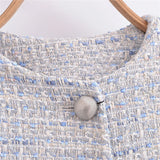 Spring Summer Women's Style French Versatile Texture Short Coat and Skirt Pants MartLion   
