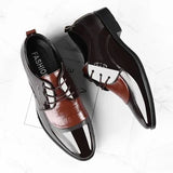 Men's Formal Leather Shoes Black Pointed Toe Loafers Party Office Casual Oxford Dress MartLion T 39 