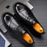 Golden Sapling Casual Shoes Men's Genuine Leather Flats Leisure Work Shoe Loafers Party Wedding Footwear MartLion   